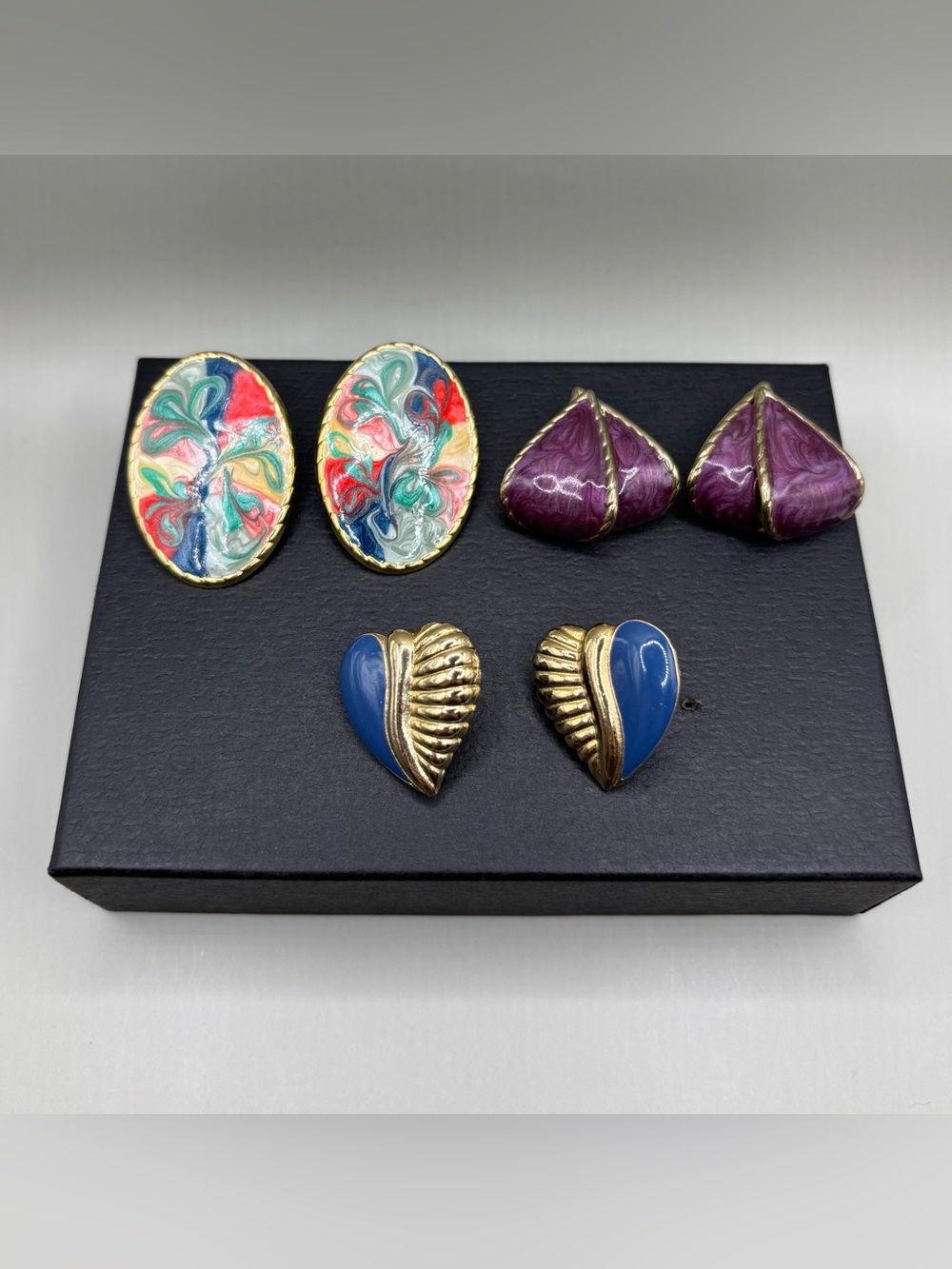 💙Lot of 3 Fabulous Pairs of Post Earrings